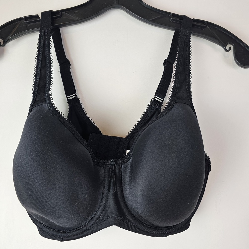 Wacoal Size 36D 853192 Beauty Contour Black Full Figure Underwire Bra
